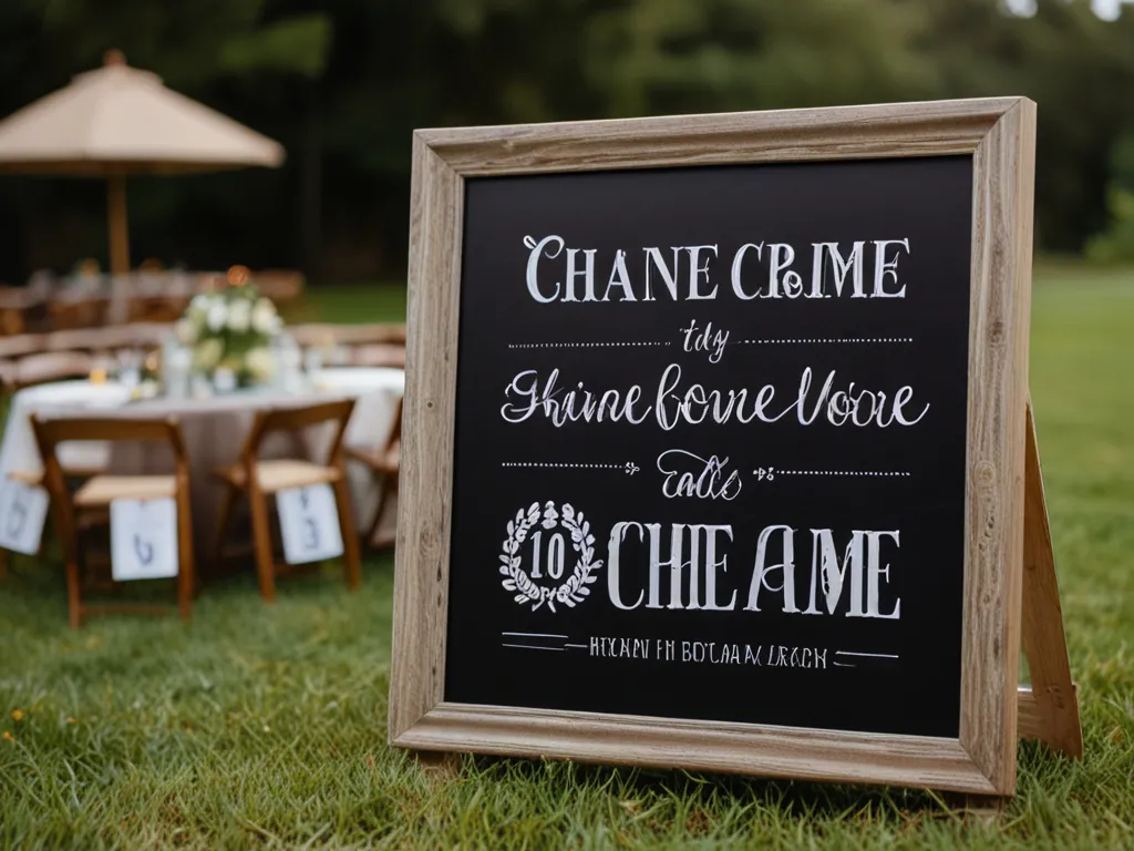 Custom wedding signage and props